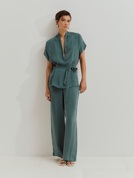 Blusa de cupro