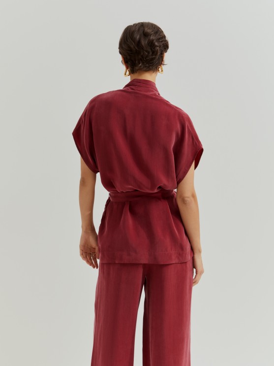 Blusa em cupro
