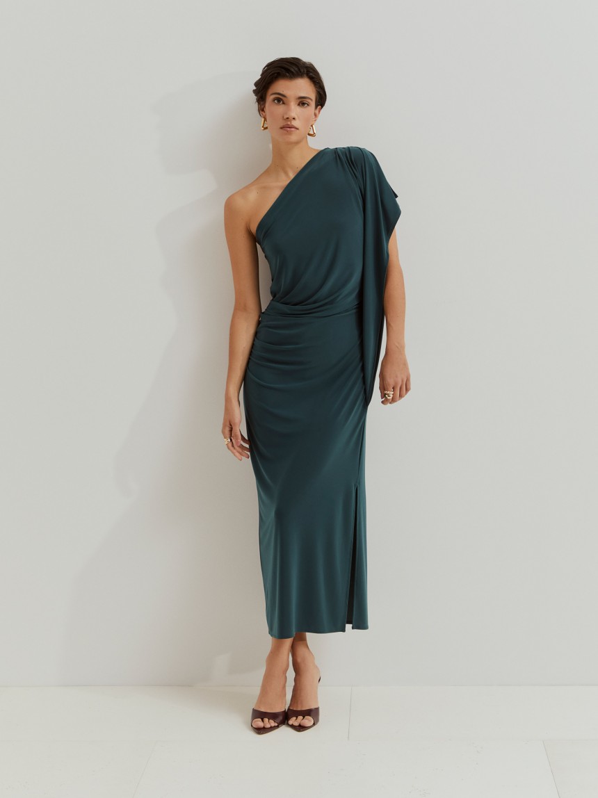 Vestido comprido de malha