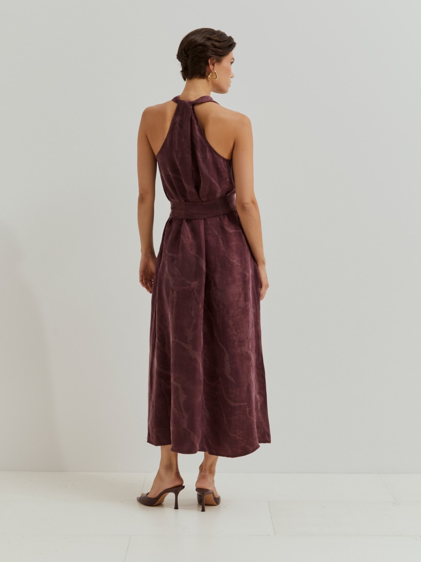 Vestido de lyocell estampado