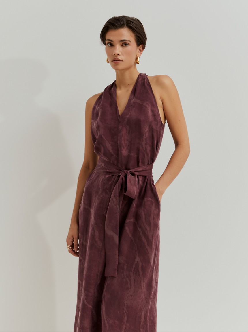 Vestido de lyocell estampado