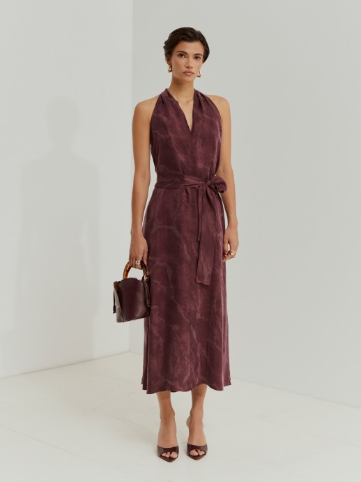 Printed lyocell dress
