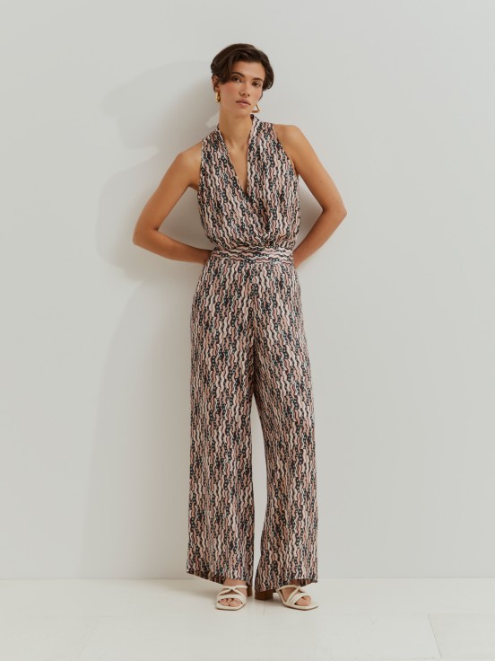 Printed palazzo pants