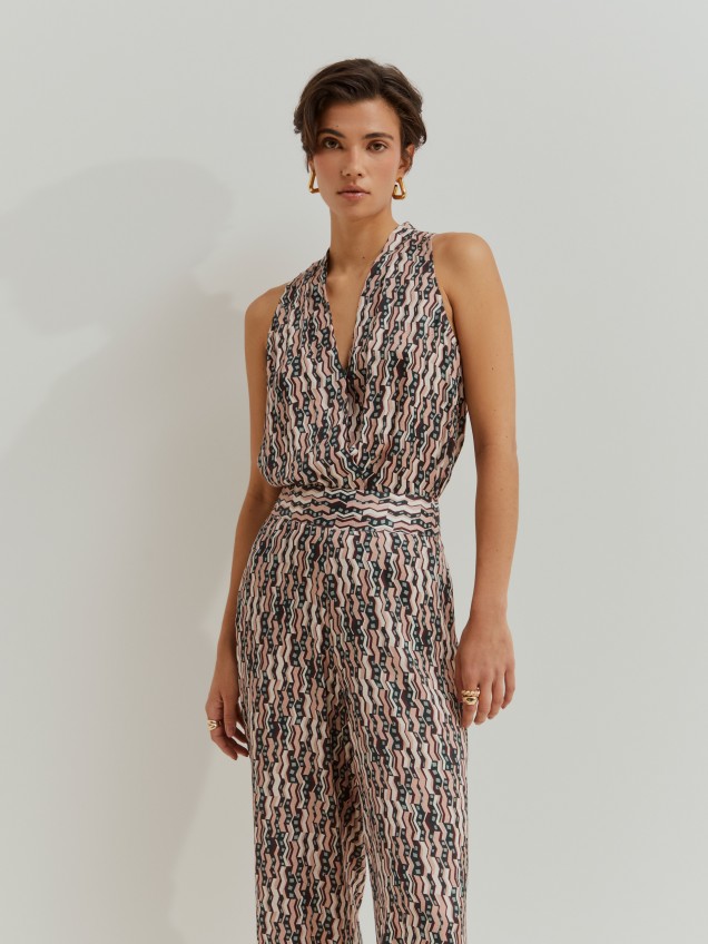 Printed palazzo pants