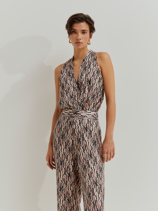 Printed palazzo pants