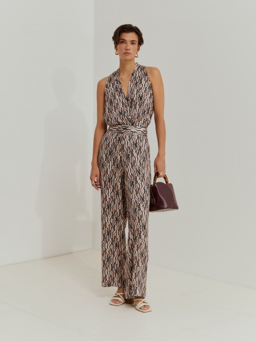 Printed palazzo pants