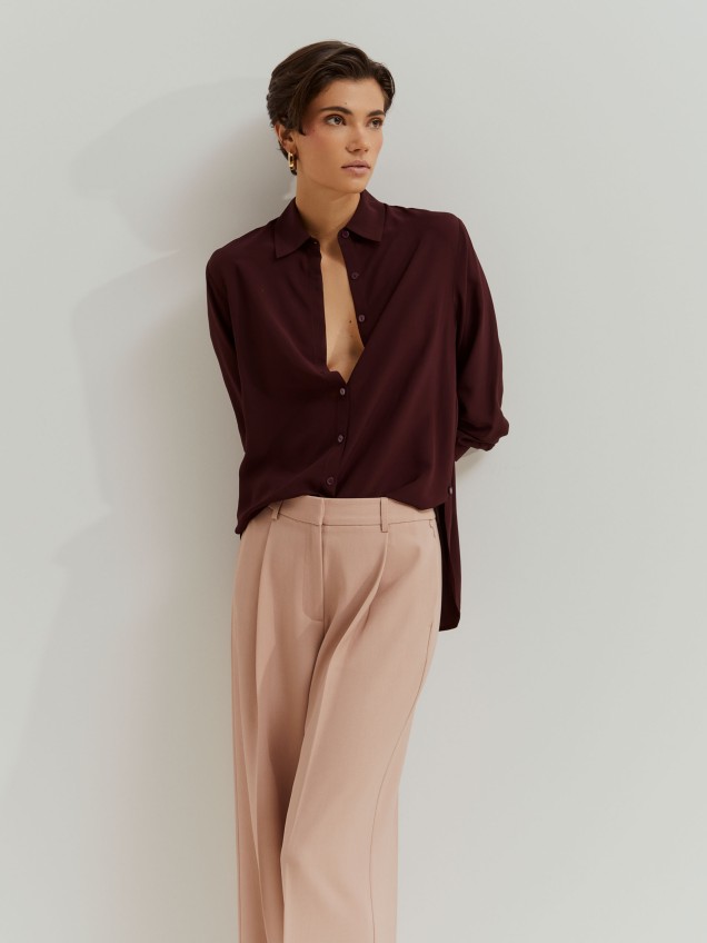 Creased palazzo trousers
