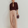 Creased palazzo trousers