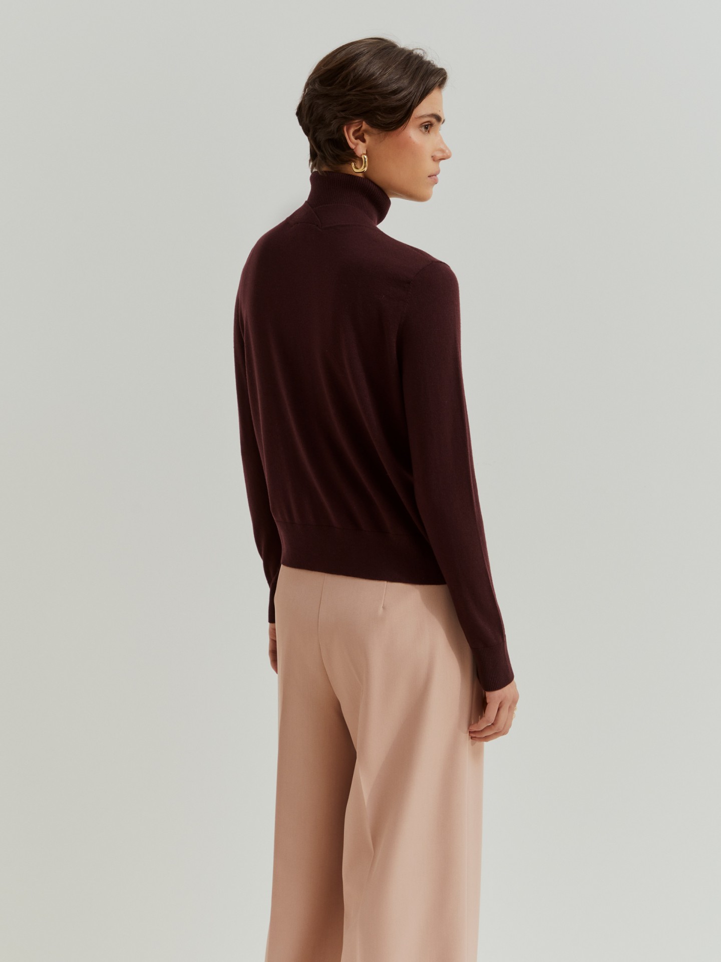 Wool knitted coat
