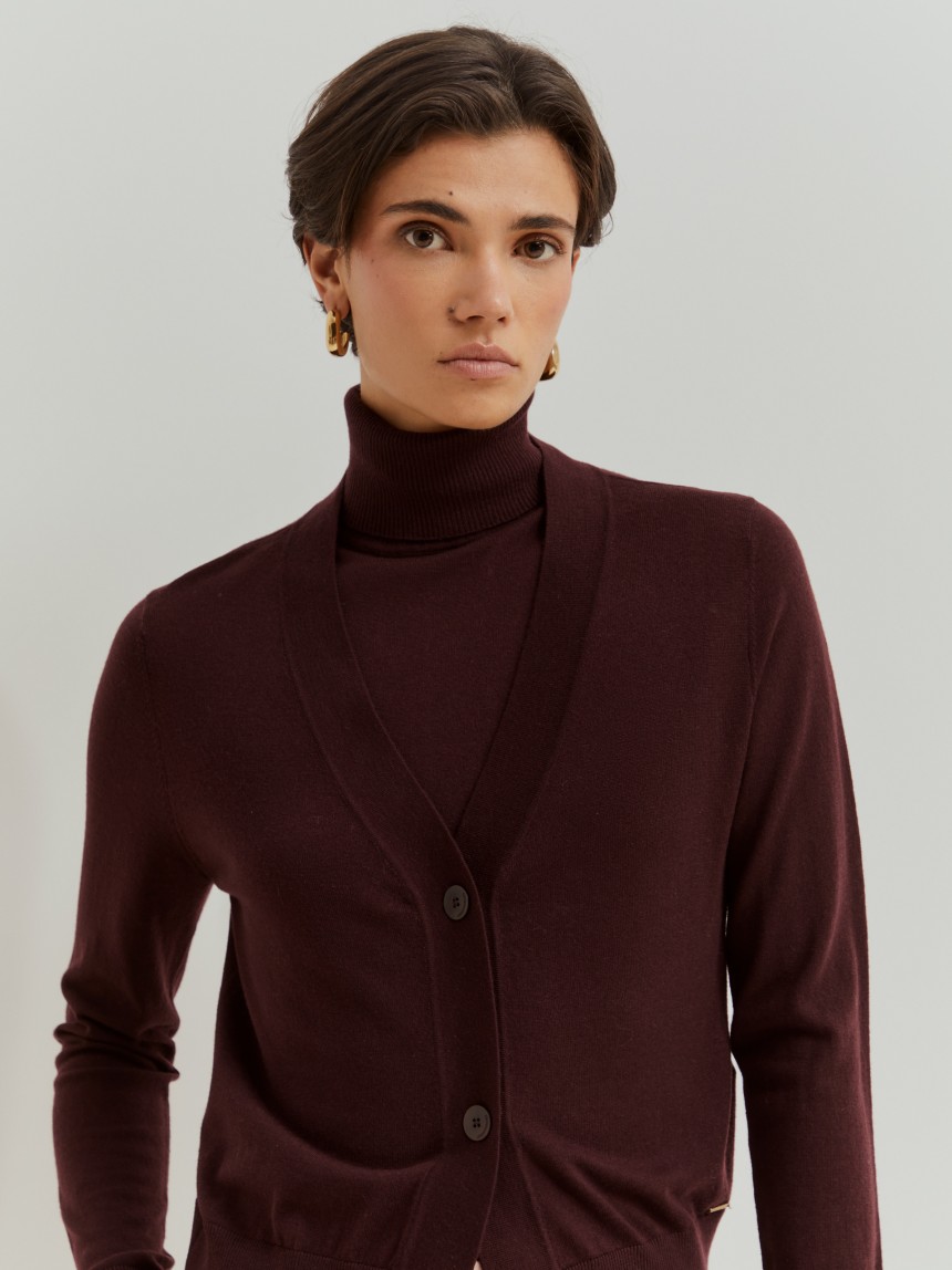 Wool knitted coat