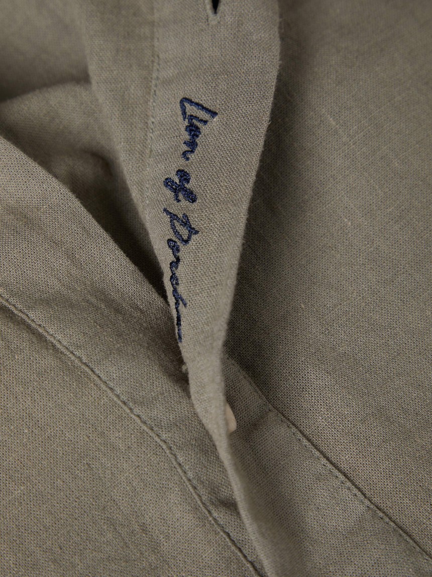 Camisa polo em linho e algod�o