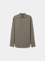 Camisa polo em linho e algod�o