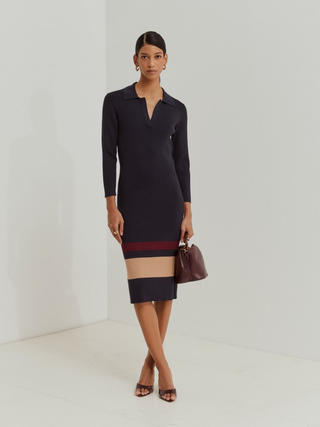 Vestido malha comprido