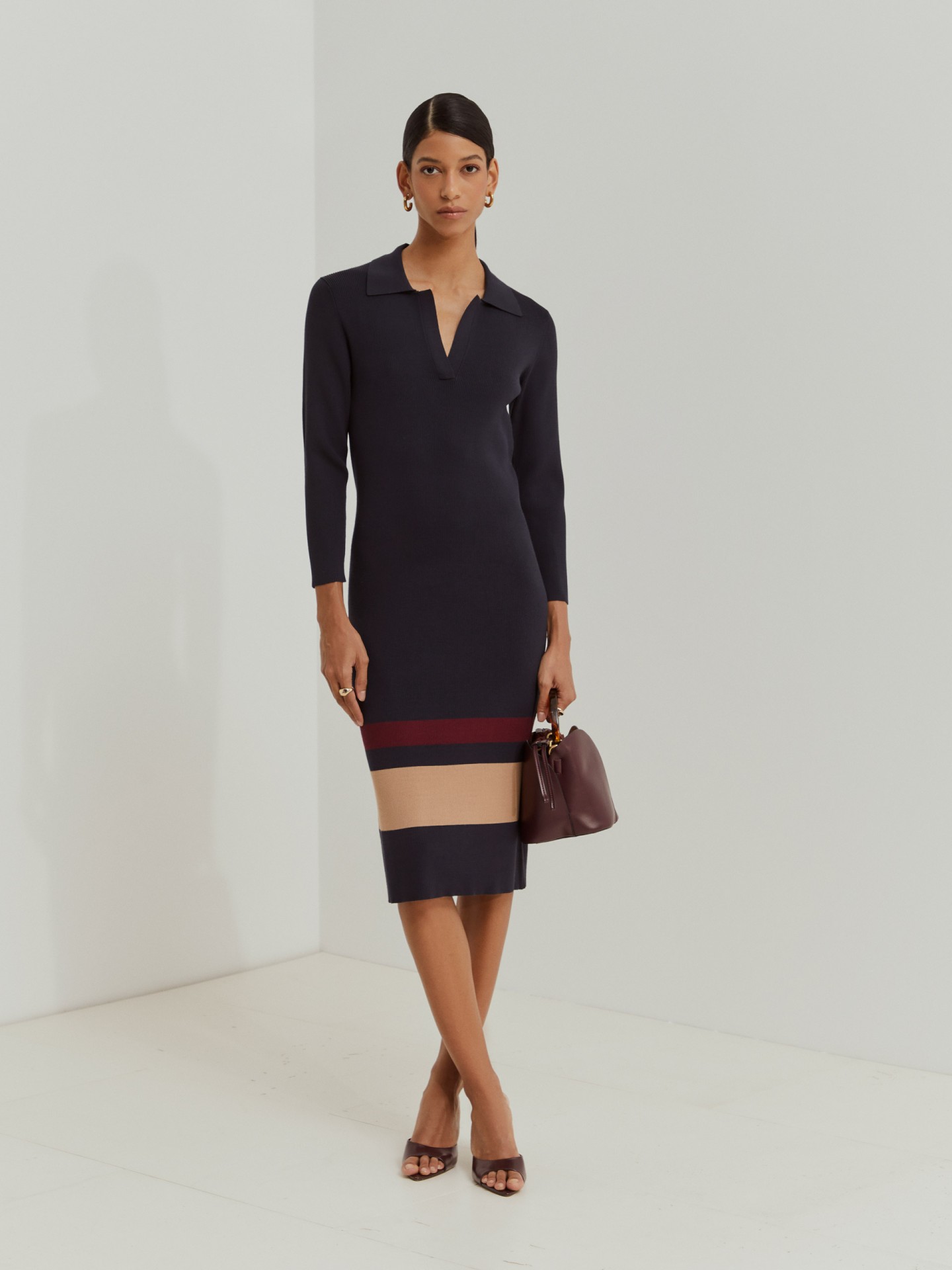 Vestido malha comprido
