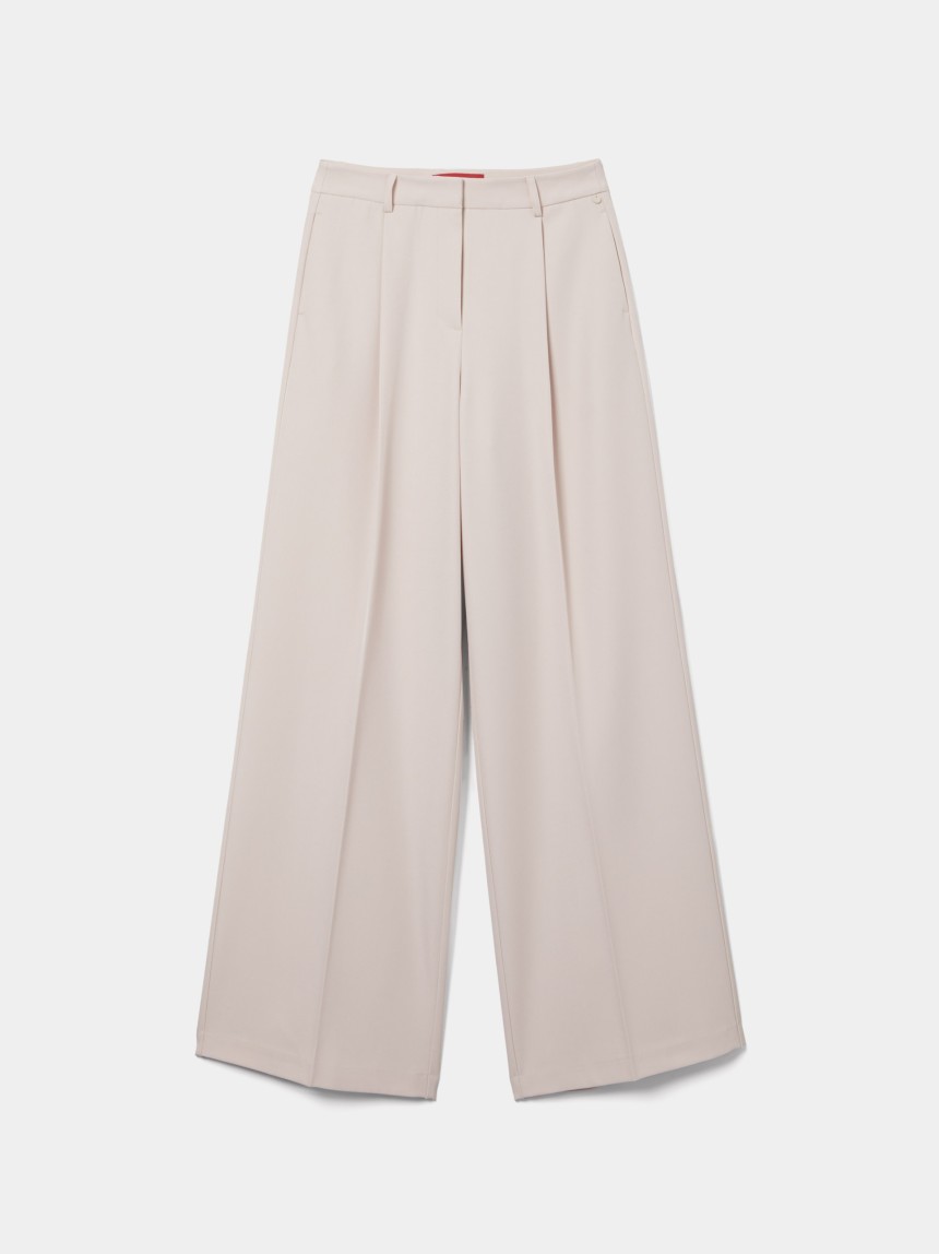 Creased palazzo trousers