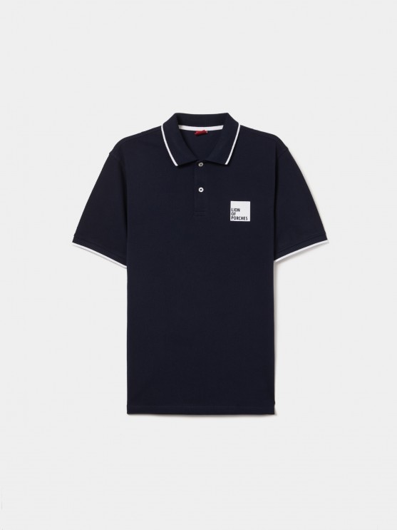 Polo de algodn de corte regular