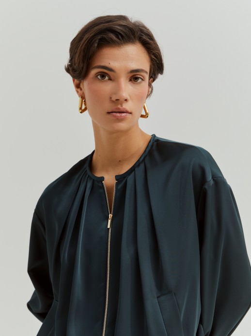 Chaqueta bomber satinada