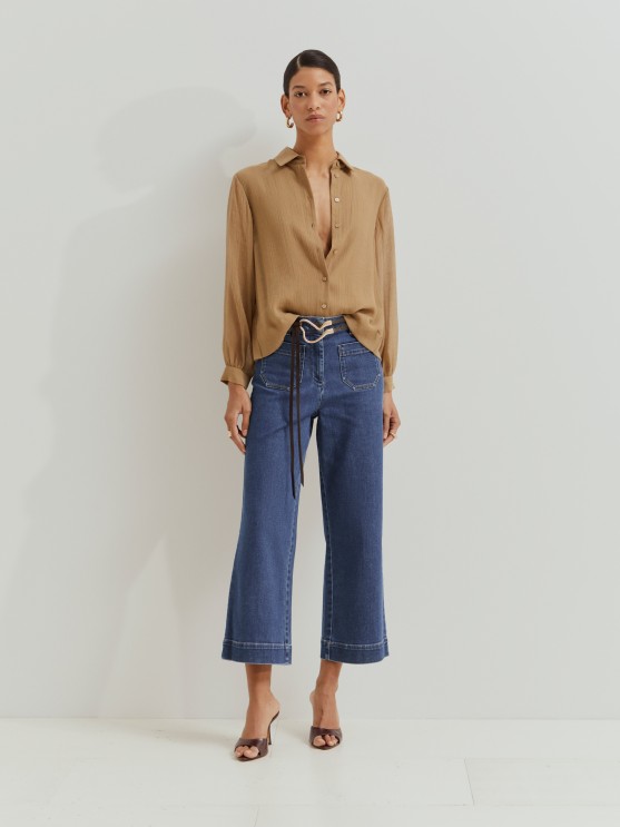 Calas denim wide leg