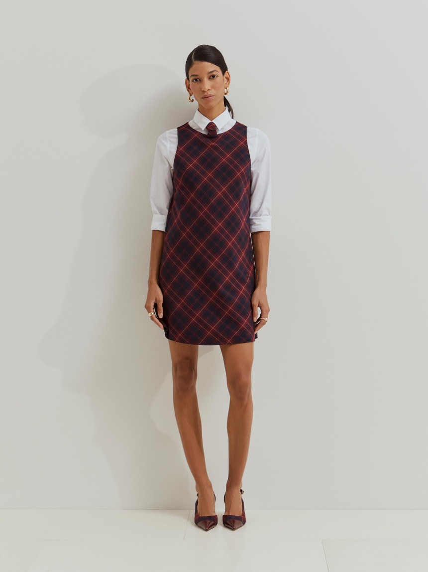 Short plaid dress