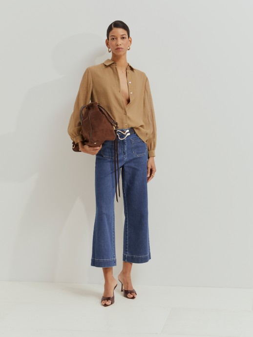 Pantalones vaqueros de pierna ancha