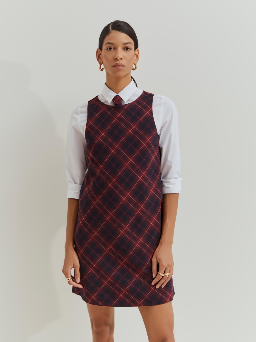 Short plaid dress