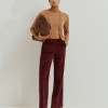 Wide leg corduroy pants
