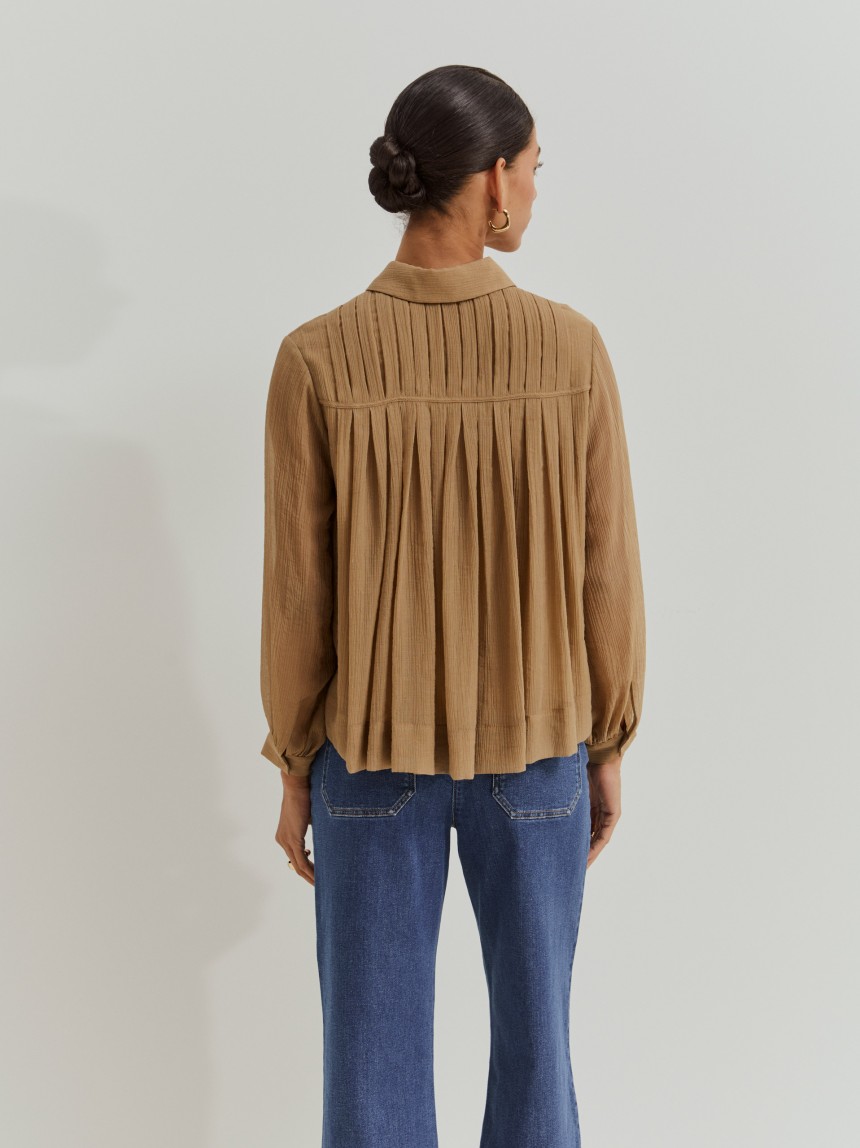 Camisa curta fluida