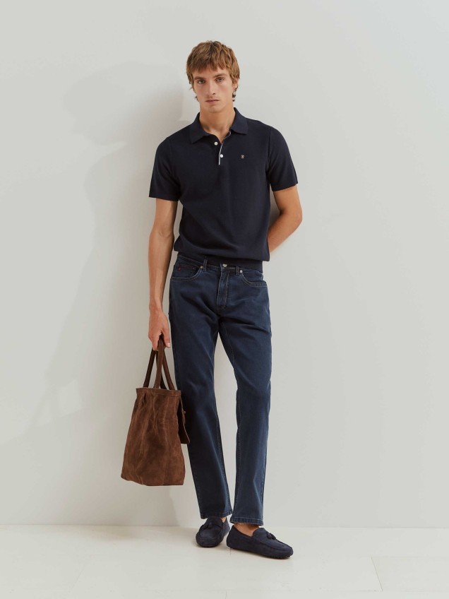 Regular fit denim pants