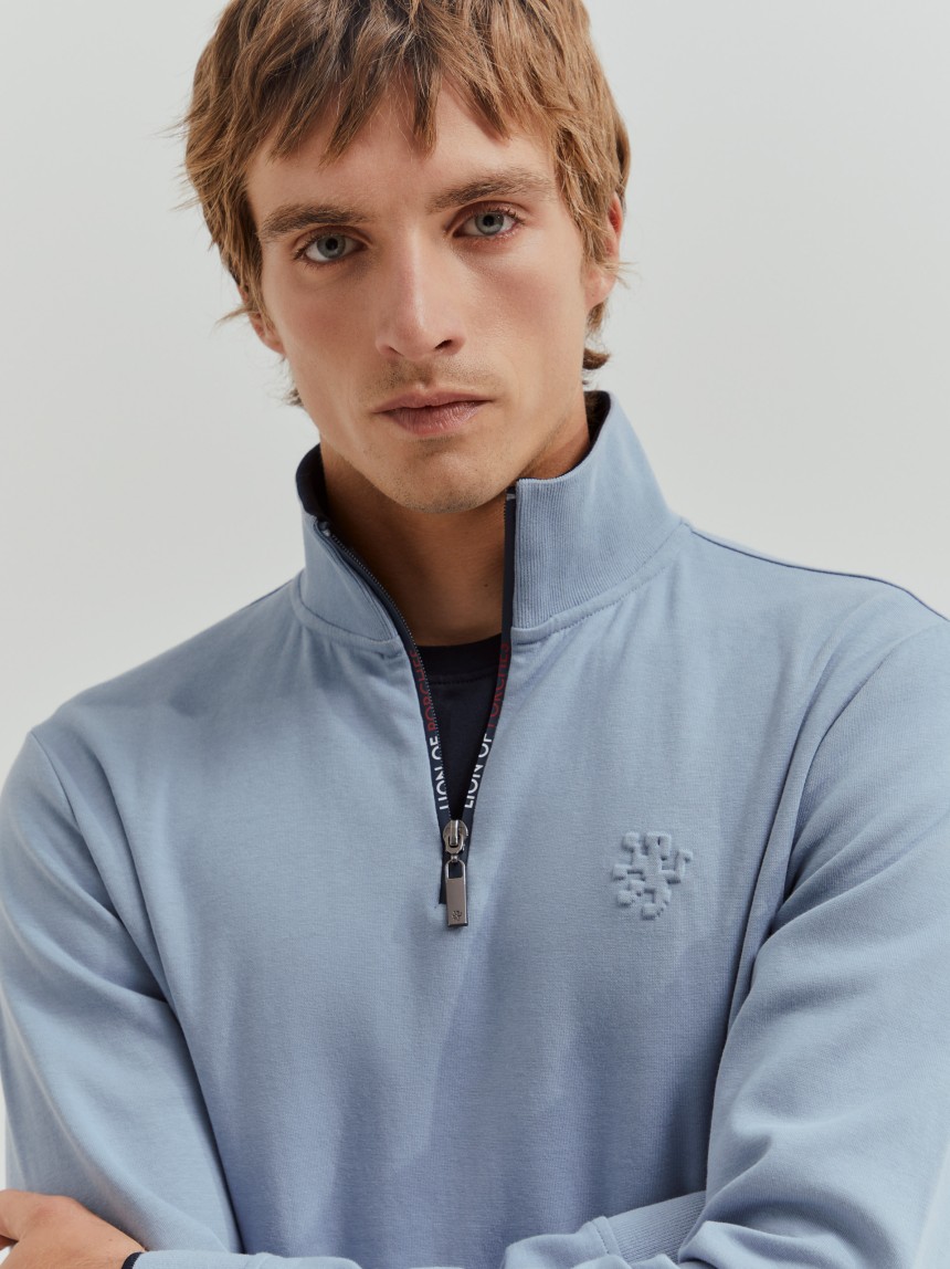 Sweater gola meio fecho