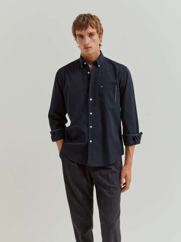 Camisa regular fit de algodão