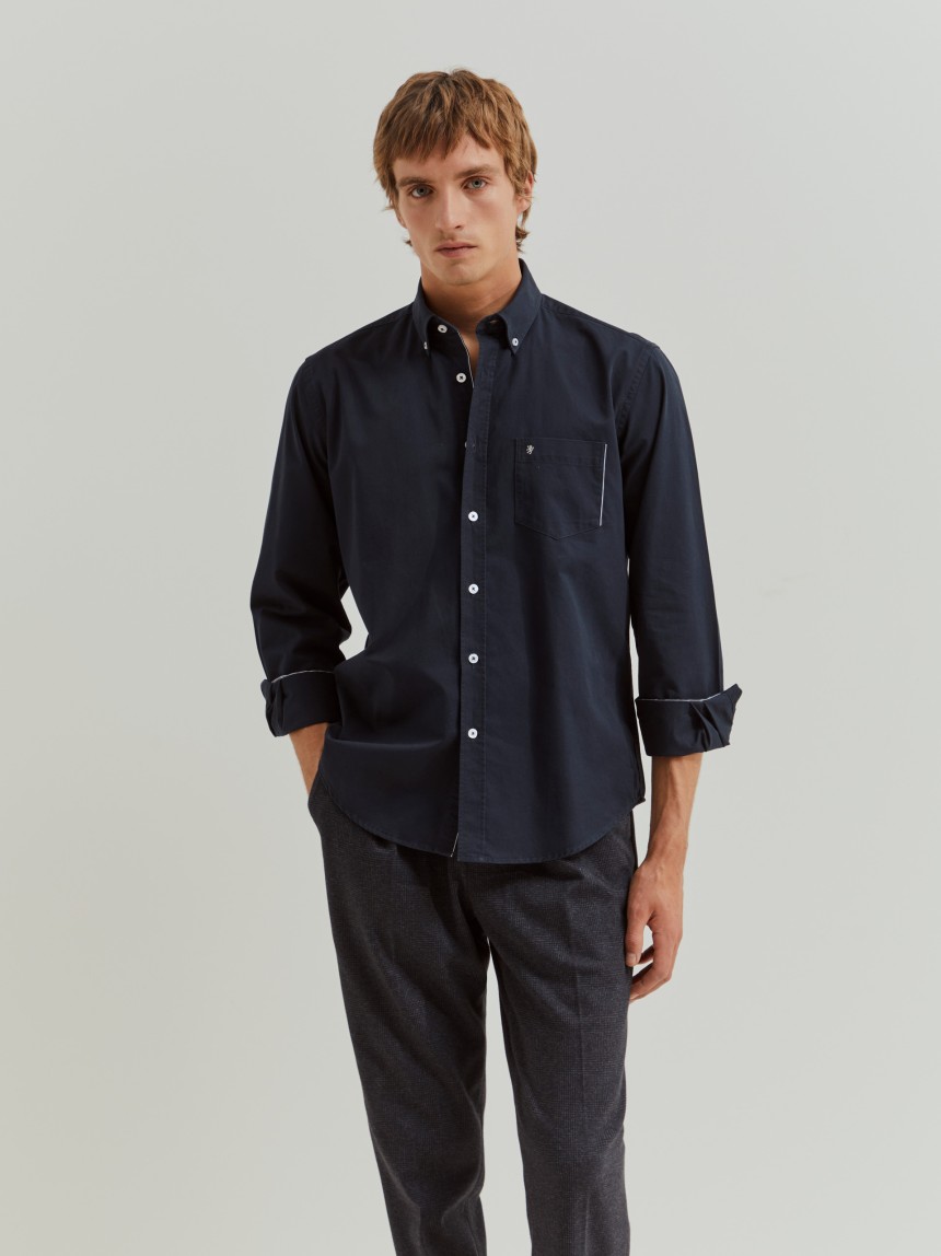Camisa regular fit de algod�o