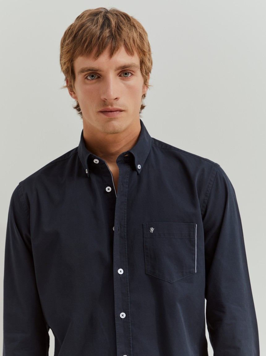 Camisa regular fit de algod�o