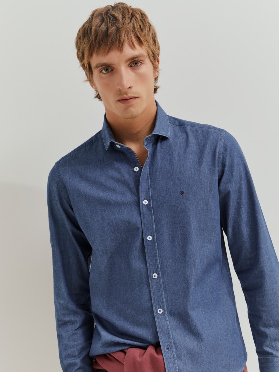 Camisa denim slim fit