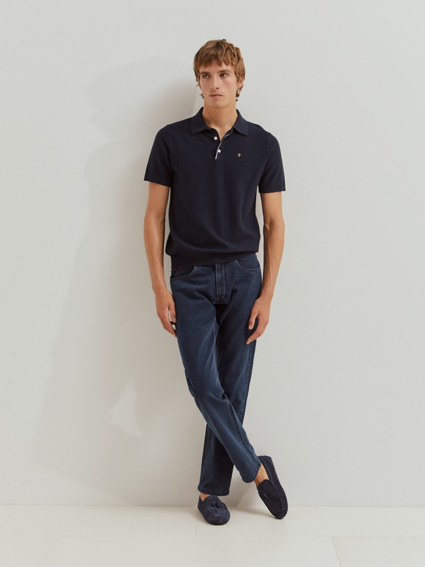 Regular fit denim pants