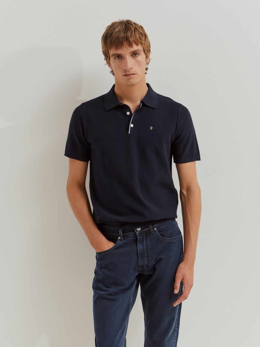 Regular fit denim pants