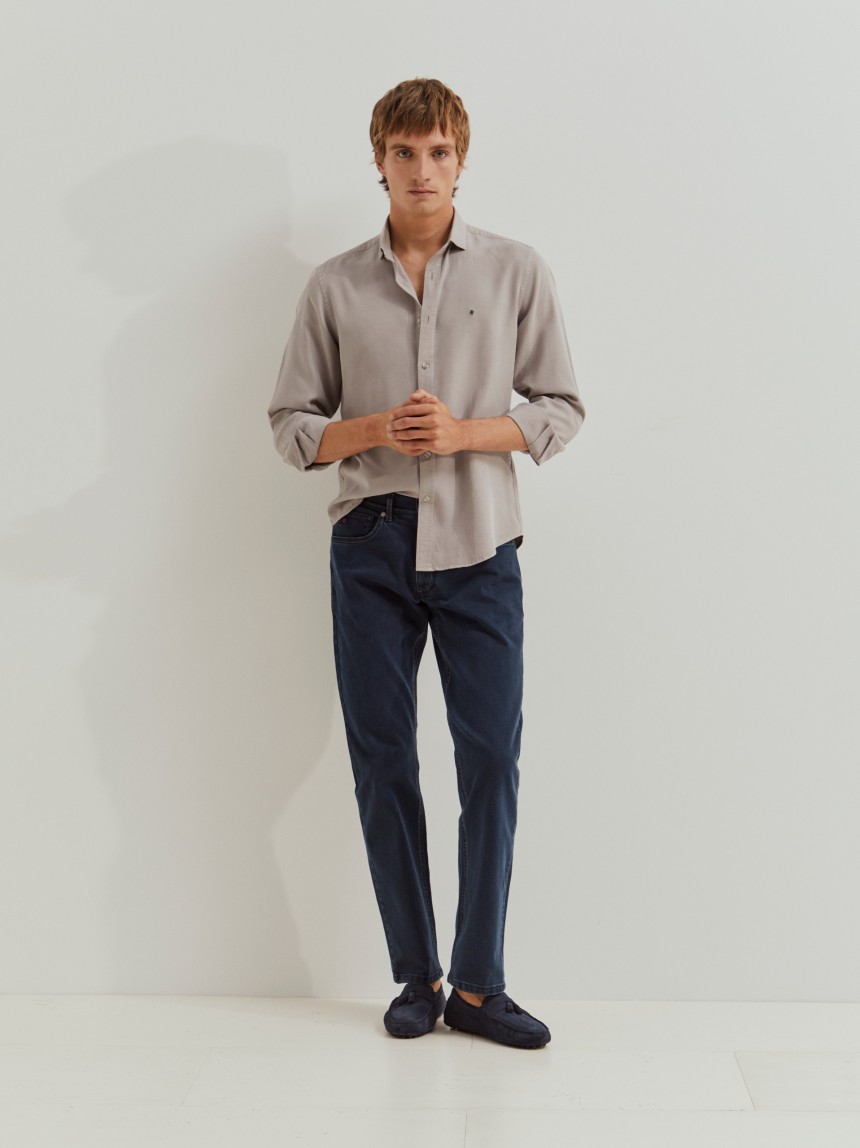 Regular fit denim pants
