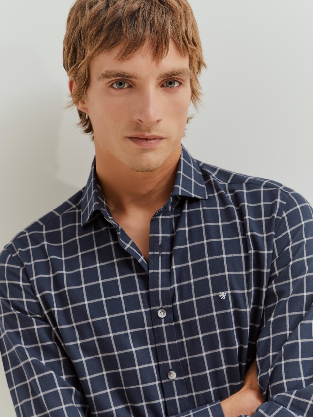 Camisa xadrez slim fit