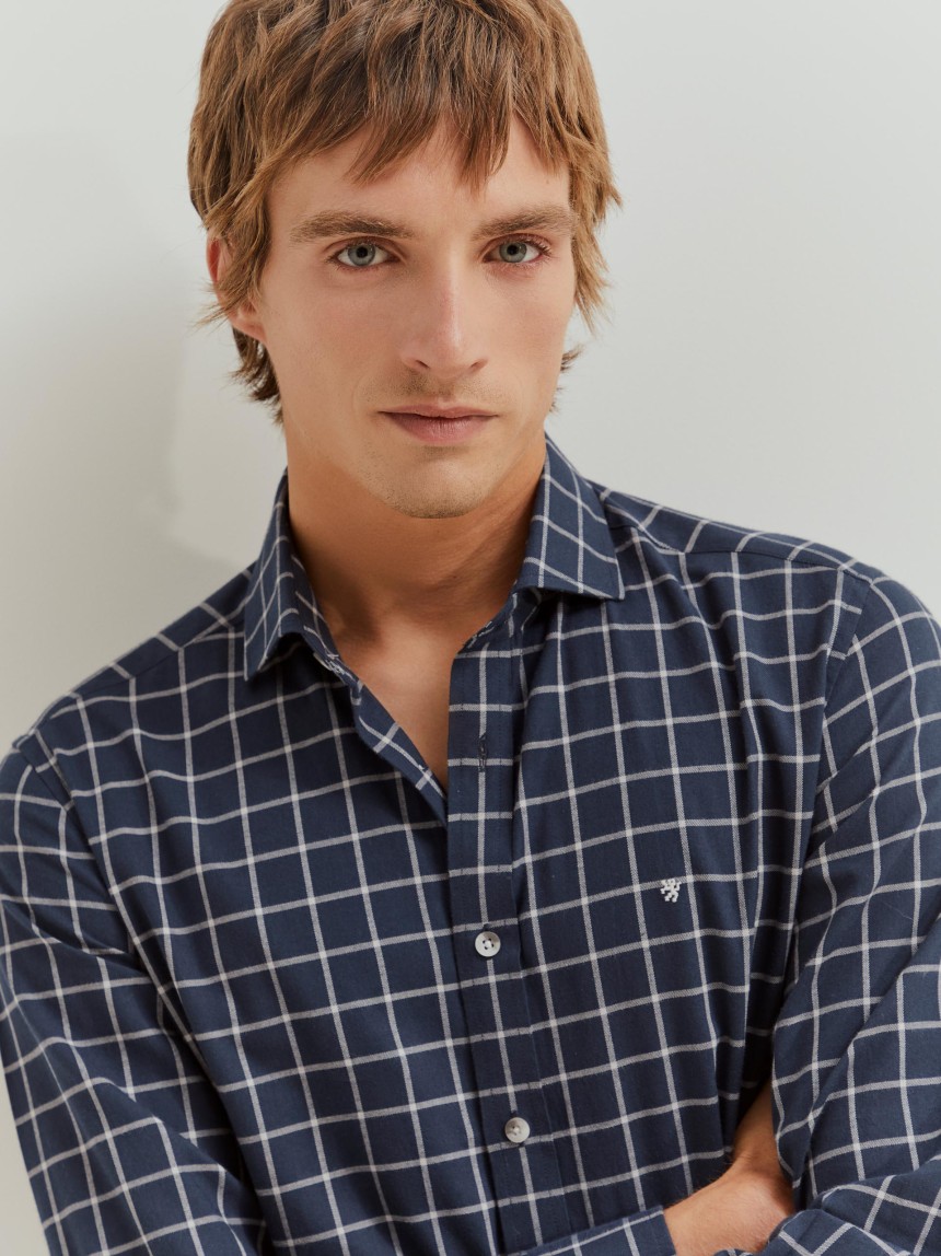 Camisa xadrez slim fit