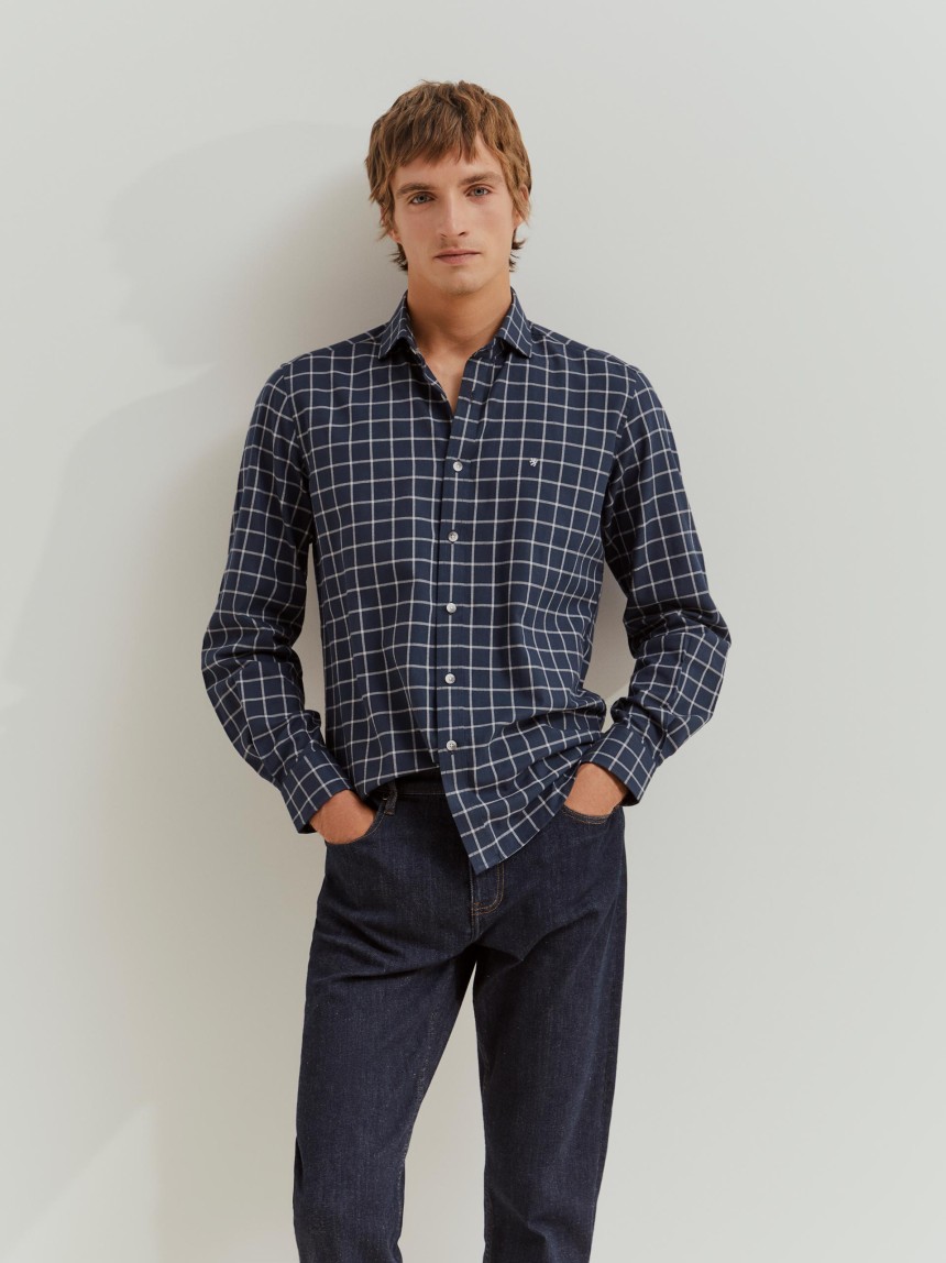 Camisa xadrez slim fit