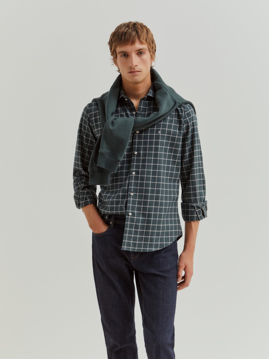 Camisa xadrez slim fit
