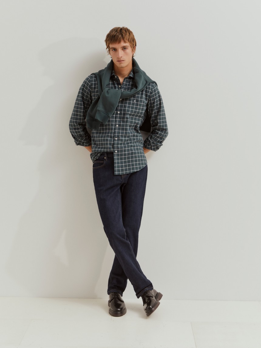 Camisa xadrez slim fit