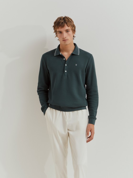 Polo manga comprida