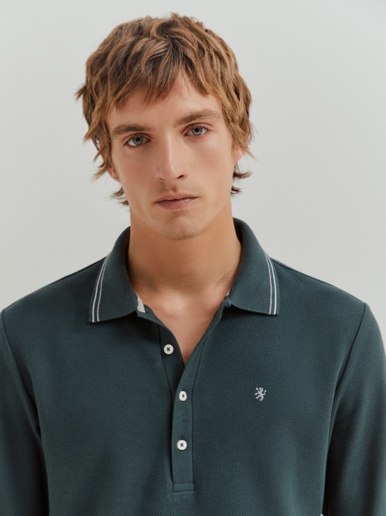 Polo manga comprida
