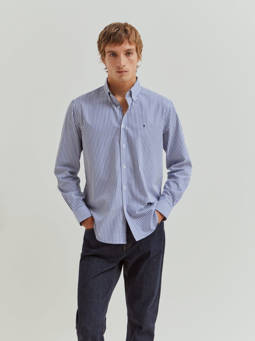 Regular fit striped shirt - LP006378_580 - LION OF PORCHES
