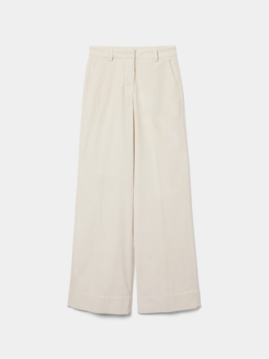 Wide leg corduroy pants
