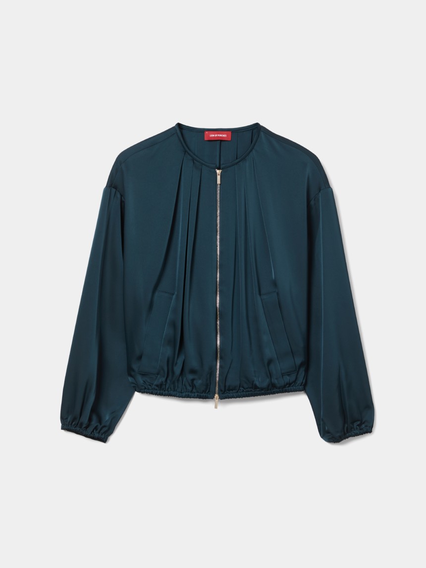 Chaqueta bomber satinada