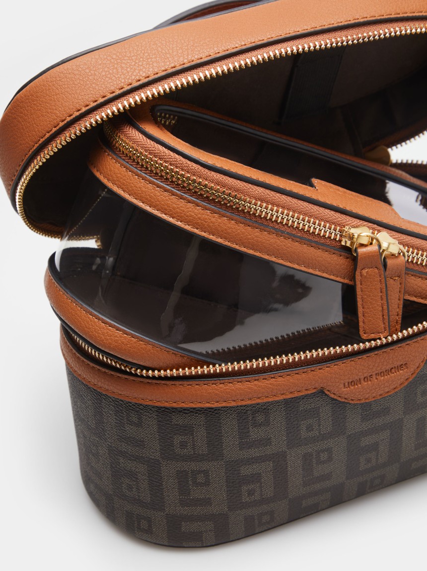 Toiletry bag with transparent case