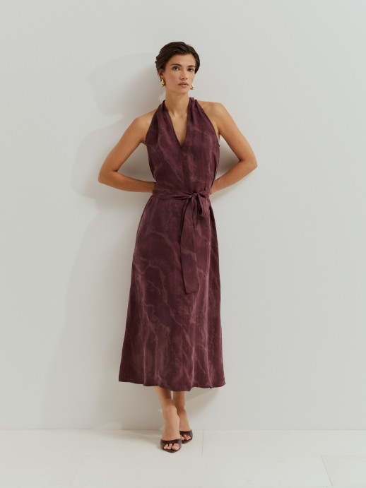 Vestido de lyocell estampado
