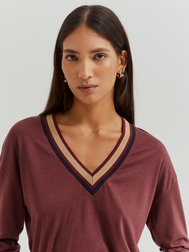 Lyocell and cotton sweater
