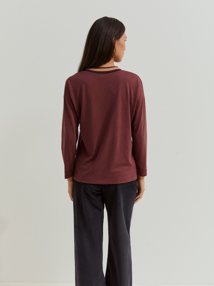 Camisola liocel e algod�o
